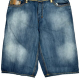 Coogi Graphic Denim Shorts - 44W 18L Blue Denim