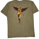 Nirvana Band T-Shirt - Small Khaki Cotton