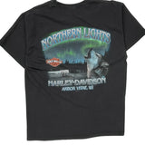 Northern Lights Harley Davidson Graphic T-Shirt - No Size Black Cotton