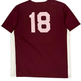 Number 18 Adidas Football Jersey - XL Burgundy Polyester