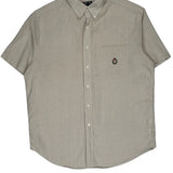 Chaps Ralph Lauren Checked Short Sleeve Shirt - Large Beige Cotton