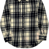 Age 10-12 Polo By Ralph Lauren Checked Flannel Shirt - Medium Black & White Cotton