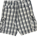 Lee Checked Cargo Shorts - 36W 10L Blue Cotton