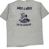 Fire Rescue Hanes Single Stitch T-Shirt - XL Grey Cotton