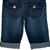 True Religion Denim Shorts - 25″ Waist Blue Denim