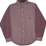 Age 12 Tommy Hilfiger Shirt - Large Red Cotton