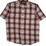 Carhartt Checked Short Sleeve Shirt - Medium Grey Cotton