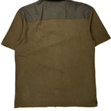 Camo Inner Collar Tommy Hilfiger Camo Short Sleeve Shirt - XL Brown Cotton