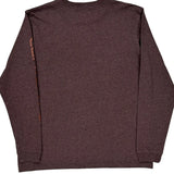 Carhartt Long Sleeve T-Shirt - Large Burgundy Cotton Blend