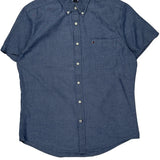 Tommy Hilfiger Short Sleeve Shirt - Large Blue Cotton