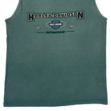 Belleville, Il Harley Davidson Graphic Tank Top - Medium Green Cotton