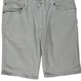 Levis Denim Shorts - 36W 10L Grey Cotton