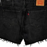 Levis Denim Shorts - 38W 8L Black Cotton