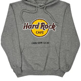 Cabo San Lucas Hard Rock Cafe Hoodie - Large Grey Cotton Blend