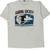 Soaring Society Of America Jerzees Graphic T-Shirt - XL White Cotton