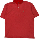 Vintage Tommy Hilfiger Striped Polo Shirt - XL Red Cotton