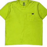 Dickies T-Shirt - 2XL Yellow Cotton Blend