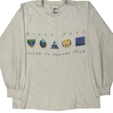 Vintage Billy Joel 1993 River Of Dreams Tour Anvil Single Stitch Long Sleeve T-Shirt - Large White Cotton