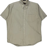 Chaps Ralph Lauren Short Sleeve Shirt - 2XL Beige Cotton