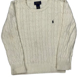 Age 6 Polo By Ralph Lauren Jumper - Small Cream Cotton