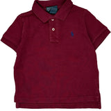 Age 2 Polo By Ralph Lauren Polo Shirt - 2XS Burgundy Cotton