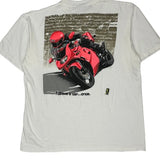 Oneita Graphic T-Shirt - XL White Cotton