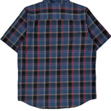 Quiksilver Checked Short Sleeve Shirt - XL Blue Cotton