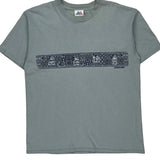 Made In USa Disney Graphic T-Shirt - Large Grey Cotton