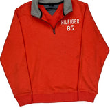 Tommy Hilfiger 1/4 Zip - Small Orange Cotton