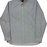 Tommy Hilfiger Checked Shirt - Large Gray Cotton