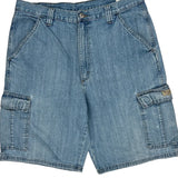 Wrangler Cargo Shorts - 34W 10L Blue Denim