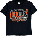 Single Stitch Baltimore Orioles Competitors View Mlb T-Shirt - Large Black Cotton