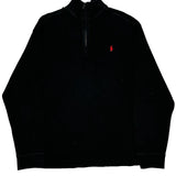 Polo By Ralph Lauren 1/4 Zip - XL Black Cotton