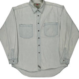 Vintage Levis Denim Shirt - Large Light Wash Cotton
