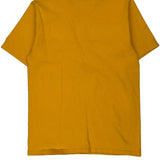 Champion Spellout T-Shirt - Large Yellow Cotton