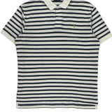 Polo By Ralph Lauren Striped Polo Shirt - XL Blue Cotton