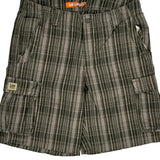 Lee Checked Cargo Shorts - 36W 10L Grey Cotton