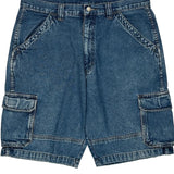 Wrangler Cargo Denim Shorts - 36W 10L Blue Denim