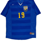 Soccer Nike Striped Jersey - Large Blue Polyester