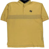 Tommy Hilfiger Striped Polo Shirt - Large Yellow Cotton