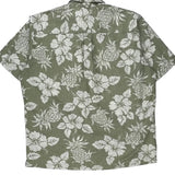 Cooke Street Floral Hawaiian Shirt - Large Khaki Cotton