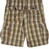 Levis Checked Cargo Shorts - 36W 10L Beige Cotton