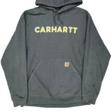 Vintage Carhartt Hoodie - Large Grey Cotton