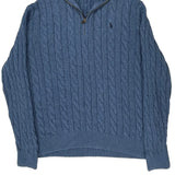 Polo By Ralph Lauren 1/4 Zip - XL Blue Cotton