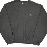Starter Sweatshirt - Large Gray Cotton Blend
