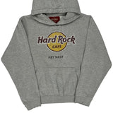 Hard Rock Cafe Graphic Hoodie - Medium Grey Cotton Blend