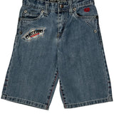 Age 7 Phat Farm Graphic Denim Shorts - Medium Blue Denim