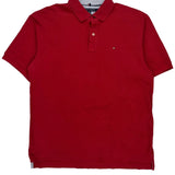 Tommy Hilfiger Polo Shirt - XL Red Cotton