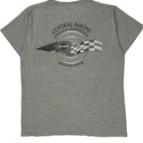 Central Maine Harley Davidson Graphic T-Shirt - Large Gray Cotton Blend