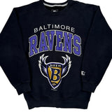 Baltimore Ravens Starter Nfl Sweatshirt - Large Black Cotton